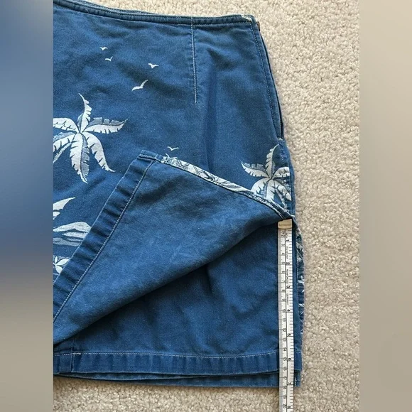 VTG Liz Claiborne Tropical Denim Skirt 2 Petite - Picture 5 of 11